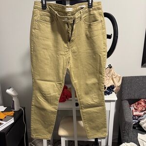 Wonderly Tan High-Rise Skinny Ankle Pants